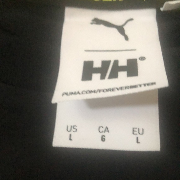 Puma x Helly Hansen Size Large T Shirt Black Neon - Picture 3 of 4